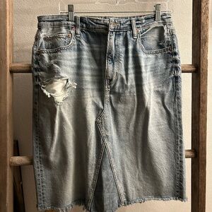 American Eagle vintage denim midi skirt